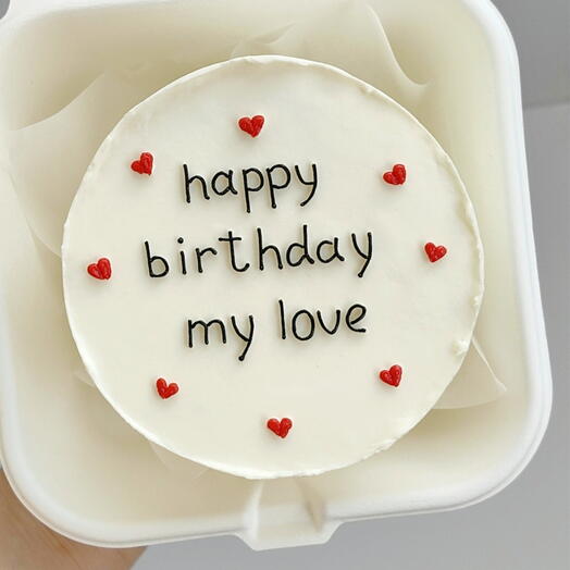Бенто торт Happy birthday my love, с днем рождения