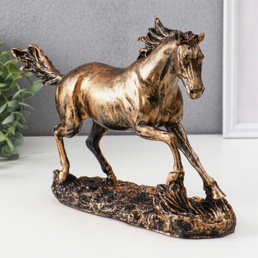 Фигура Лошадь бегущая, 9×32×22 см 🎁 Символ года 🎁 Подарок, Сувенир