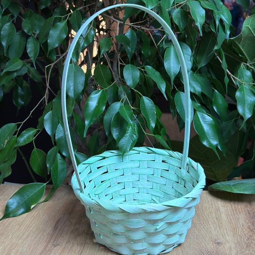Корзина плетенная «светло-зеленая»