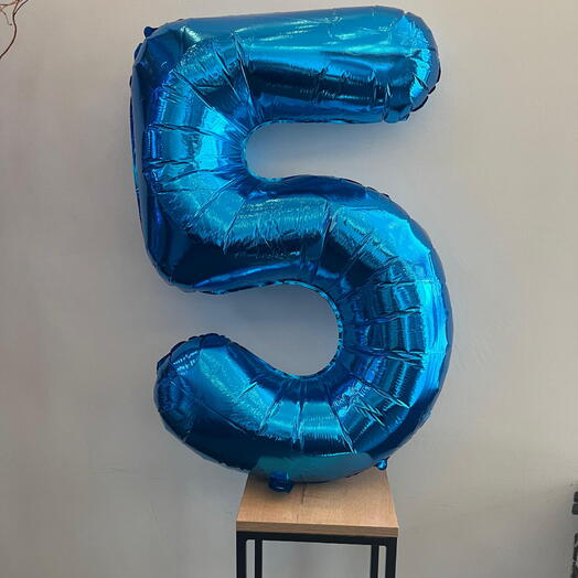 Шар цифра 0,1,2,3,4,5,6,7,8,9 цвет синий