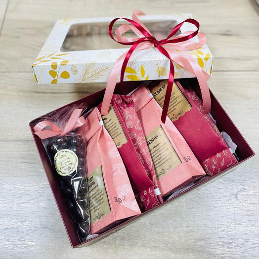 8марта. 14 февраля. Подарочный набор из чая. Чайный набор. Подарок на день рождения.Подарок коллеге. Подарок маме