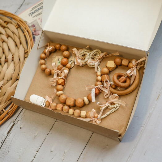 Подарочный набор эко игрушек для новорожденного