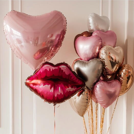 Шары с большим сердцем и губами с доставкой в Калининграде 🎈