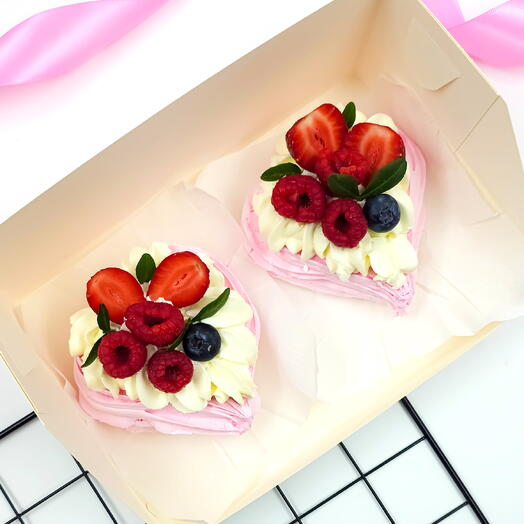 Пирожное "Анна Павлова" ягодное сердце 2 шт