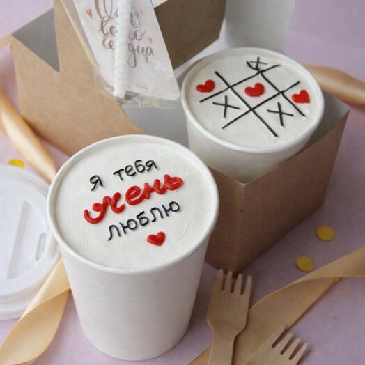 Cake to go 2шт «я тебя очень люблю»