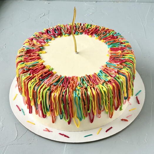 Торт Разноцветная пряжа
