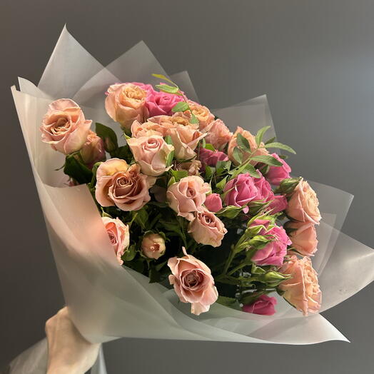 Микс кустовых роз