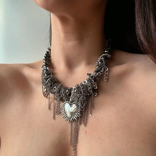 Колье из гематита Iron love