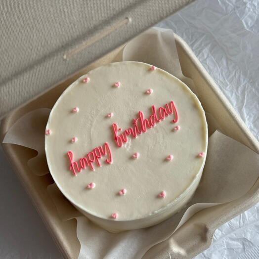 Бенто торт на день рождения с сердечками Happy Birthday