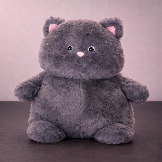 Мягкая игрушка большой серый кот