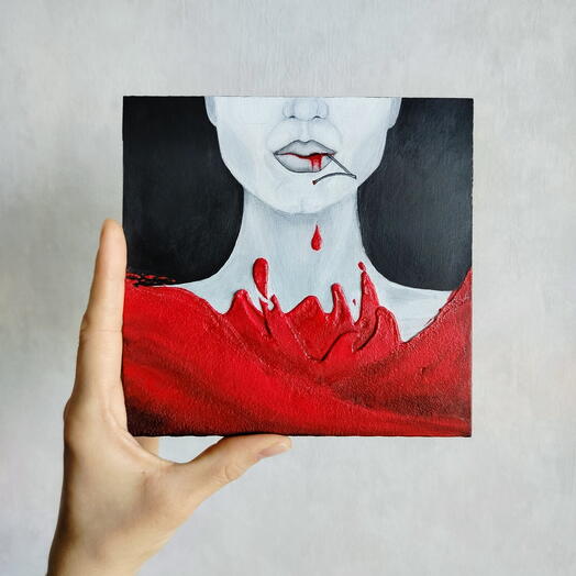 Картина Вишенки 15×15 см