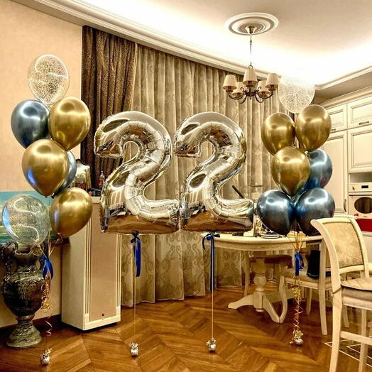 Шары на день рождения 22 годика