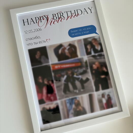 Постер Happy birthday с вашими фото
