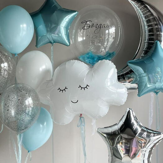 Композиция из воздушных шаров
"Выписка Для мальчиков" Nº66