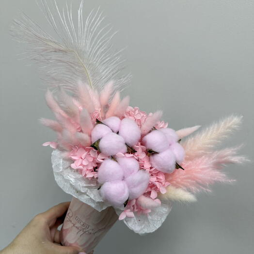 Композиция  из сухоцветов в стаканчике🌸