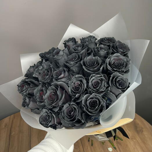 Черные Розы 25 штук