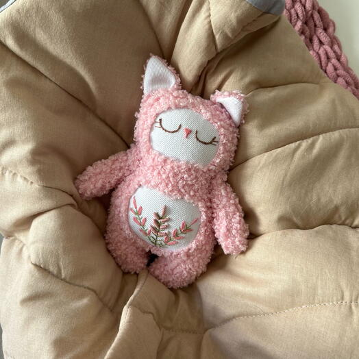 Котик пушистик розовый