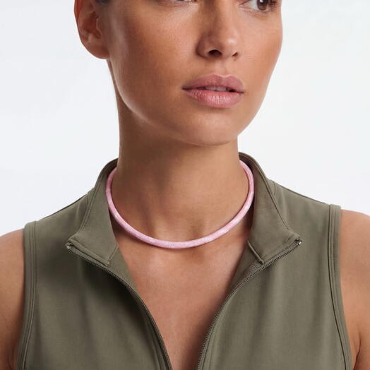 Розовое колье-чокер LU CORD PINK для девушки, на день рождения, на подарок, подруге, маме, сестре