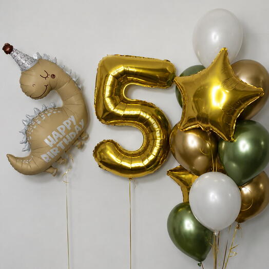 Набор шаров на День Рождения / подарок на 5 лет