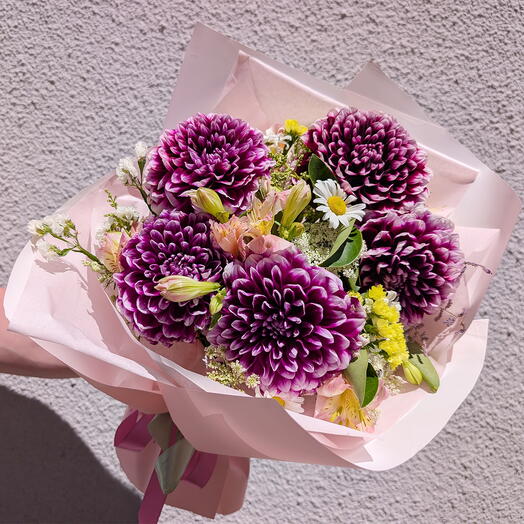 Dahlias and various herbs