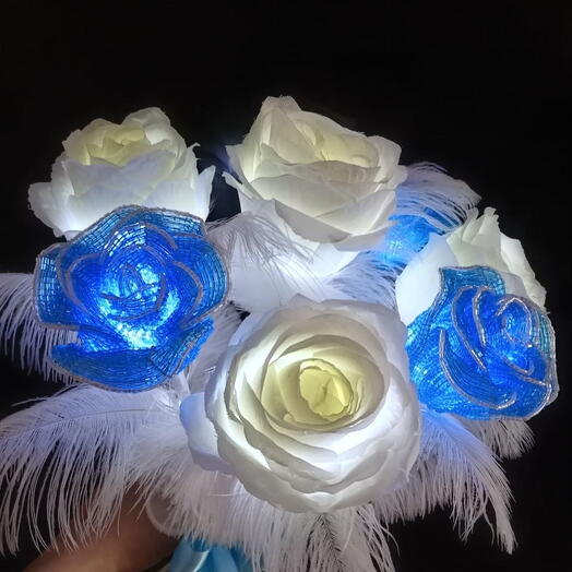 "Sapphire Glow" Bouquet Nightlight