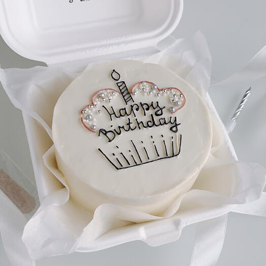 Бенто торт Happy Birthday | Мини торт на день рождения с надписью, подарок мужчине и девушке
