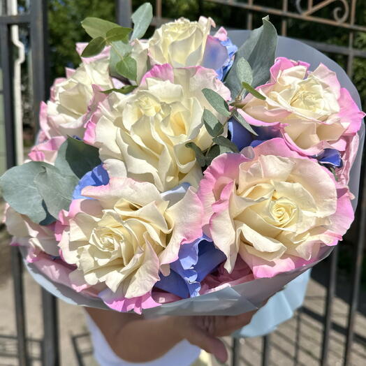 Букет французские розы «Акварельная нежность» 🦋
