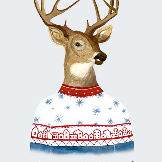 Авторская открытка Happy New Year Deer