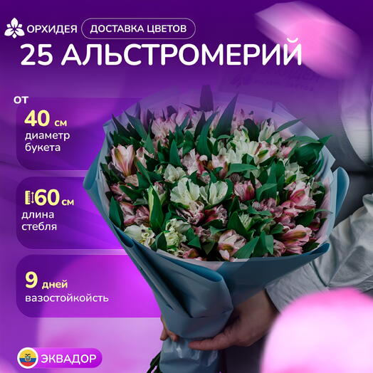 25 альстромерий микс