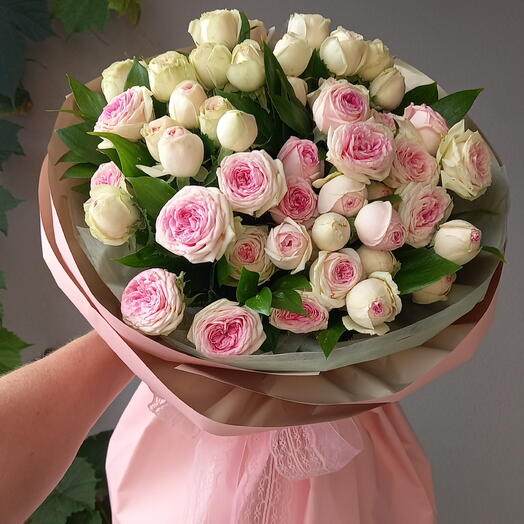 Pink feeling, букет из кустовых роз
