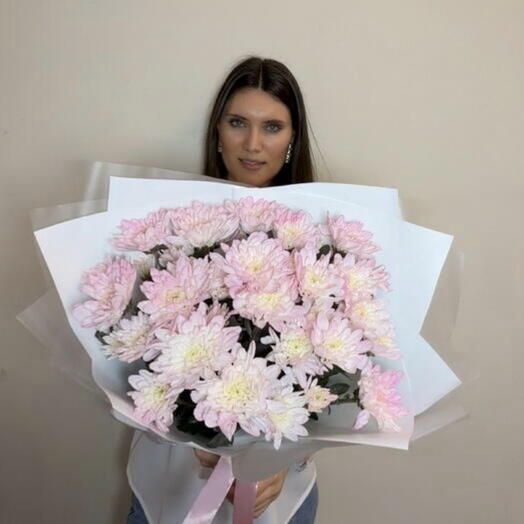 Букет из 5 хризантем
