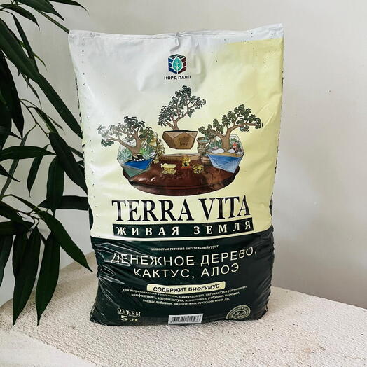 Грунт Terra Vita для денежного дерева, кактусов и алоэ, 5 л