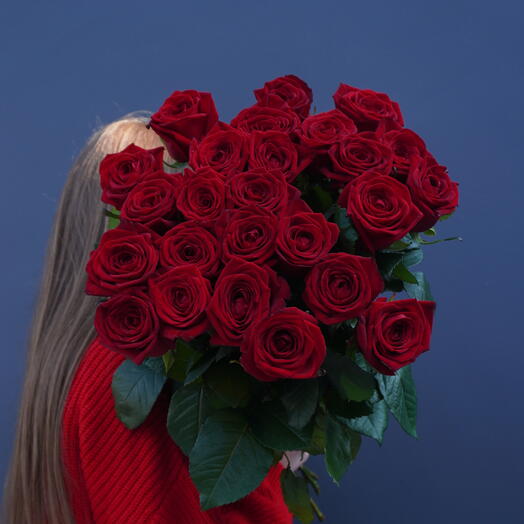 Букет из 25 красных роз Red Naomi
