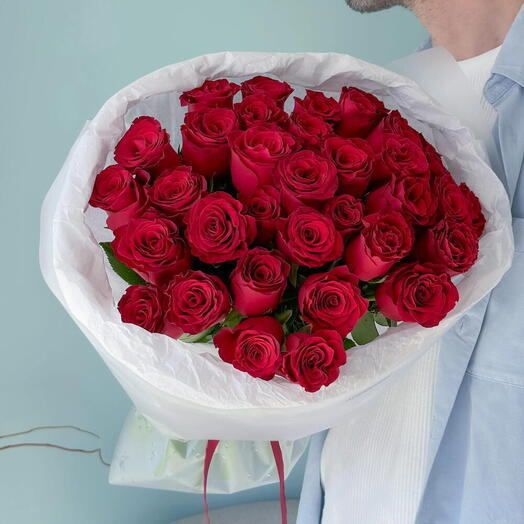 Букет из 35 красных роз «Классика чувств» 🌹 40986