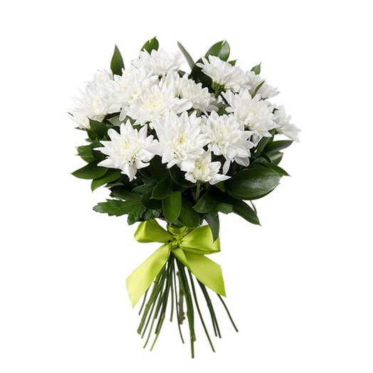 Bouquet of 5 white chrysanthemums