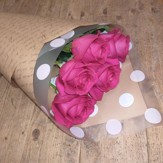 Bouquet "5 large pink roses"