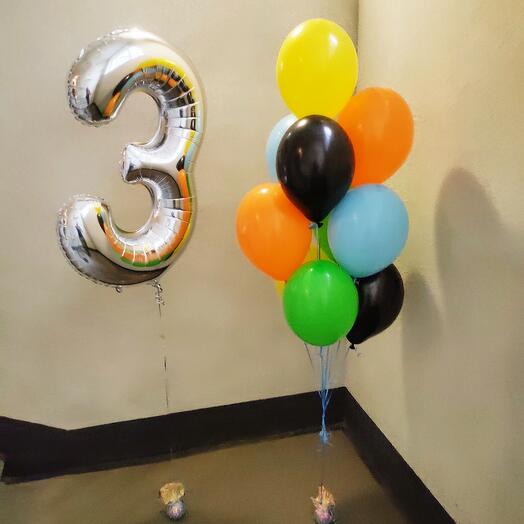 A set of balls with a number
