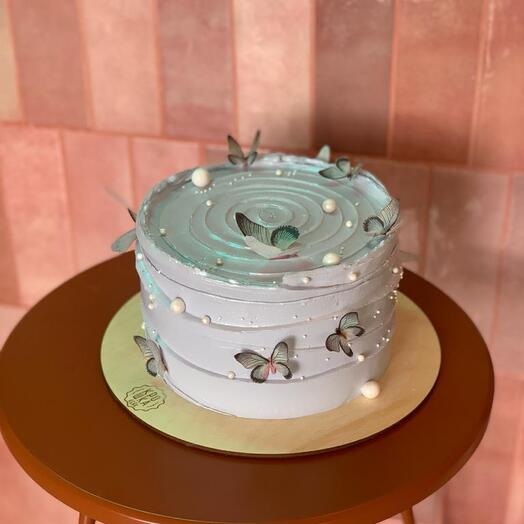 Cake with butterflies