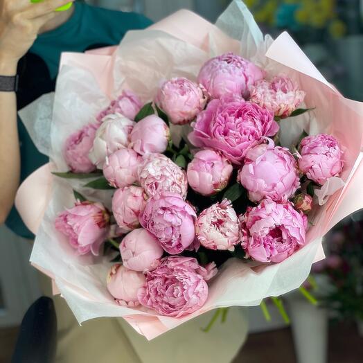 Букет пионов «Розовые мечты»
