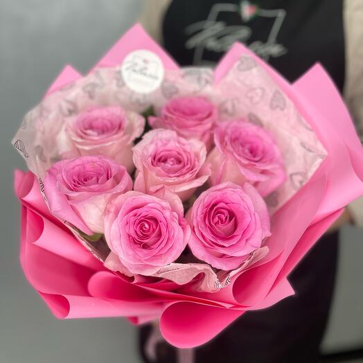 Ramo de rosas "Fresa con crema"