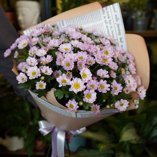 Bouquet of Santini bush chrysanthemums