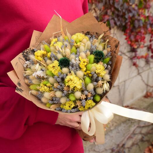 Букет сухоцветов Цветочное тепло 🌼