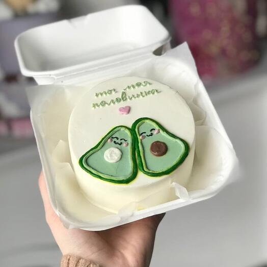 Pastel de Bento Mi mitad para el 14 de febrero