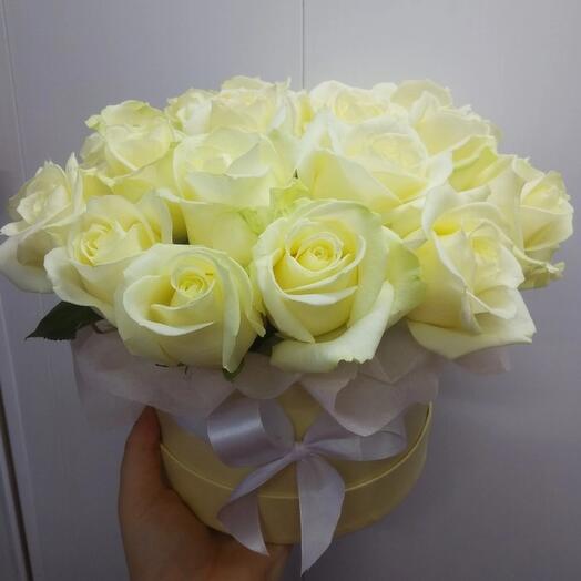 Flowers in a box "White rose"