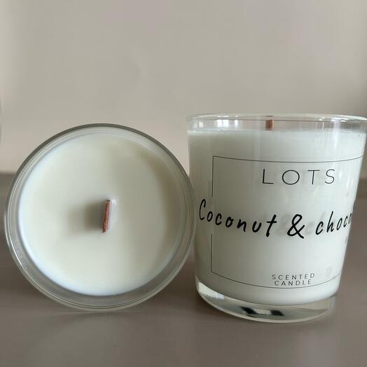Aromatic candle "Coconut and chocolate"