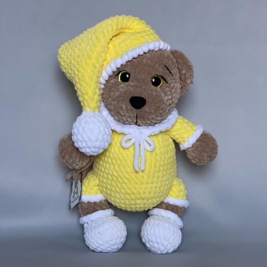 Oso de peluche en pijama de peluche de juguete de regalo de cumpleaños 14 de febrero día de los enamorados