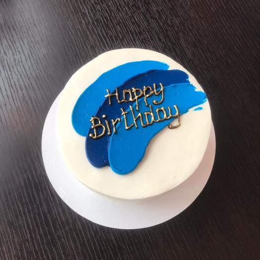 Бенто тортик Happy Birthday синий