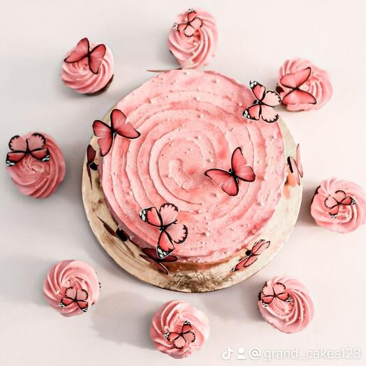 Pink Butterfly cake
