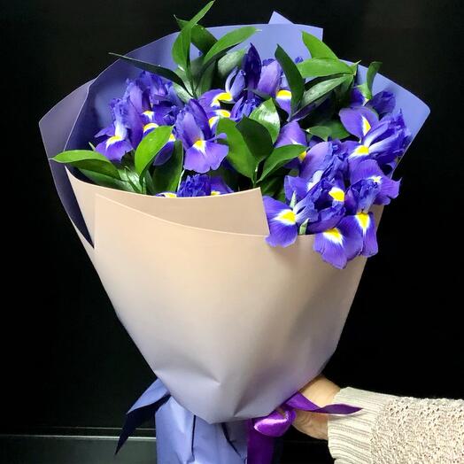 Bouquet of blue Irises