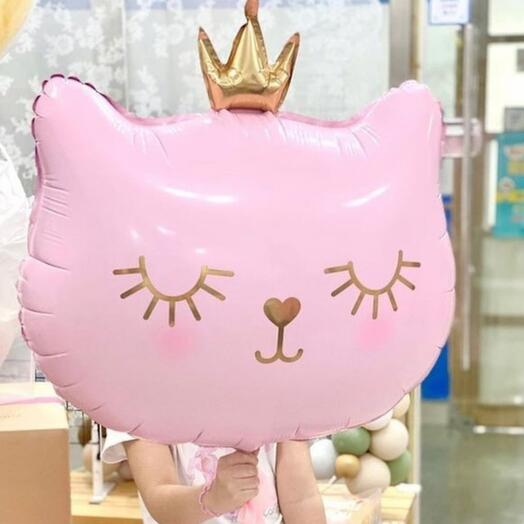 Фольгированный шар фигурка "Кошечка королева"
